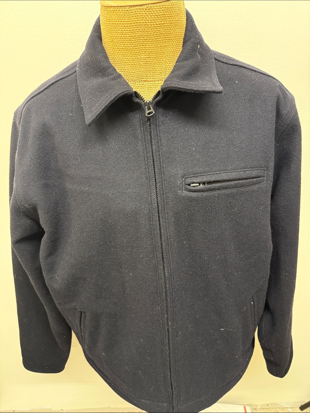 Abercrombie & Fitch Navy Full-Zip Men's Sweater Jacket